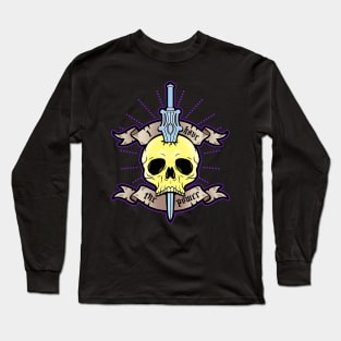 Skull Villain Tattoo 80's Superhero Quote Long Sleeve T-Shirt